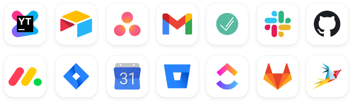 a collage of icons representing tools that integrate with TimeCamp 