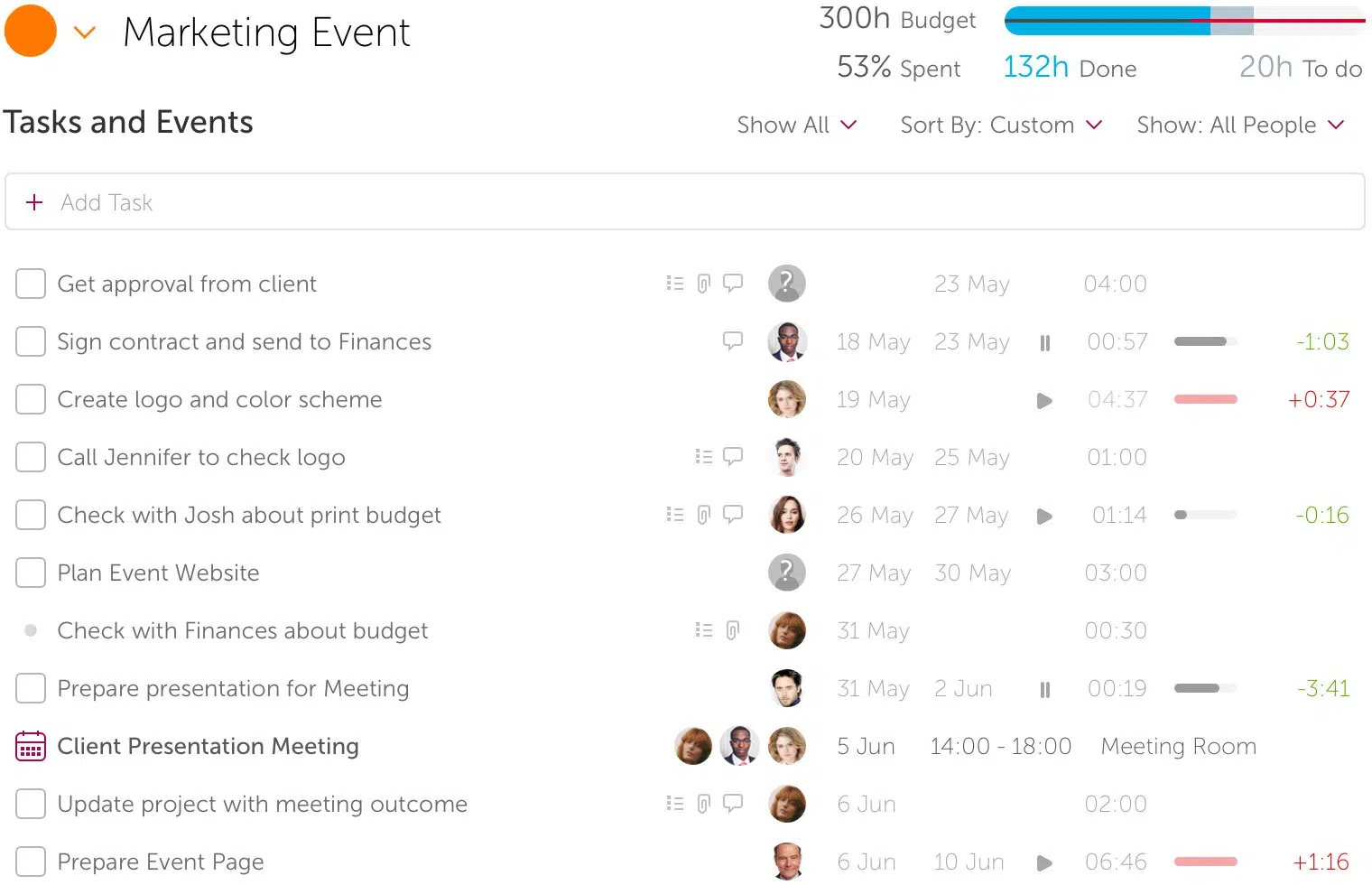 a screenshot of outplanner time planner view