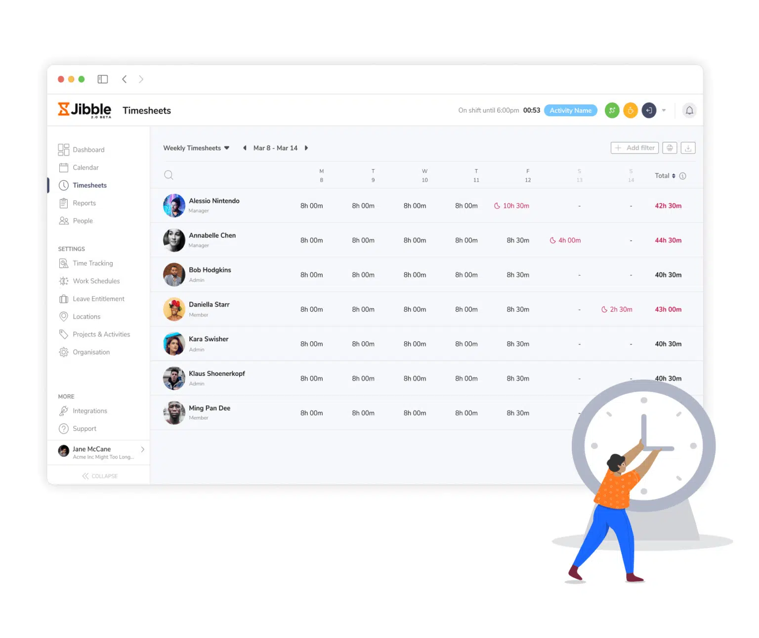 jibble timesheets