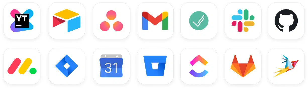 list of icons of tools that integrate with timecamp